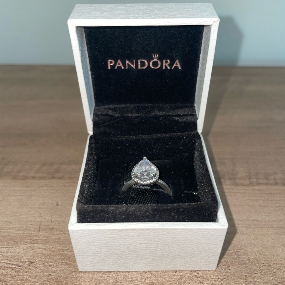 Pandora Tear drop Ring size 7